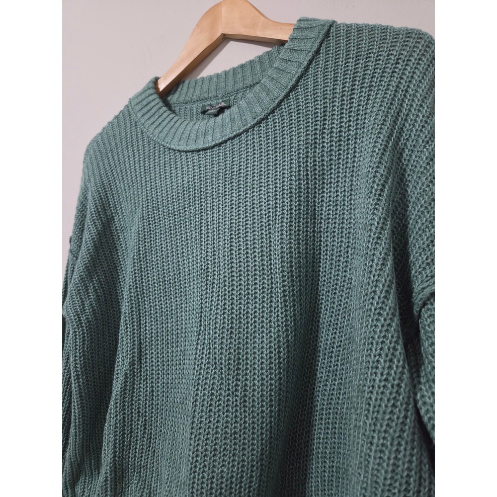 Wild Fable Green Shaker Stitch Cropped Sweater Womens Medium NWT - Picture 2 of 5